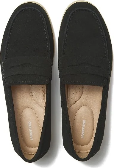 Lands' End Men's Suede Penny Loafers - 11.5 - Soft Slate - Image 3