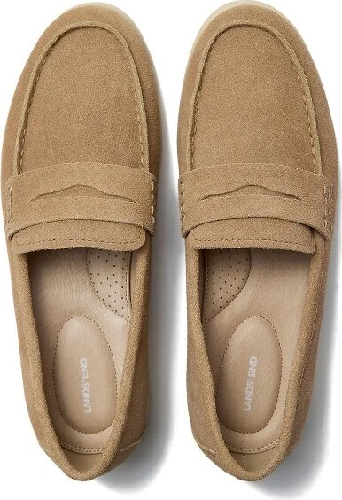 Lands' End Men's Suede Penny Loafers - 11.5 - Soft Slate - Image 4