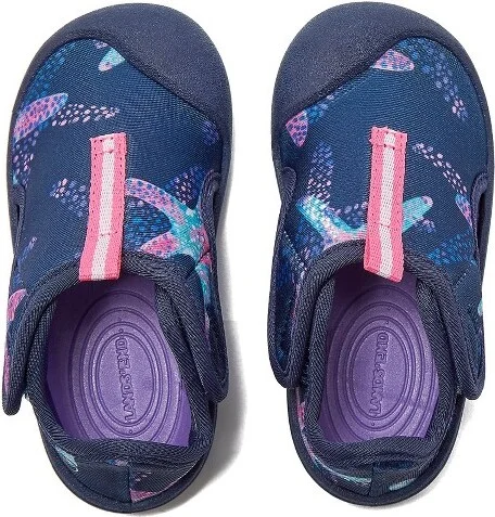 Lands' End Toddlers Adventurer Water Shoes - 8 - Deep Sea Navy/Pink Starfish - Image 2