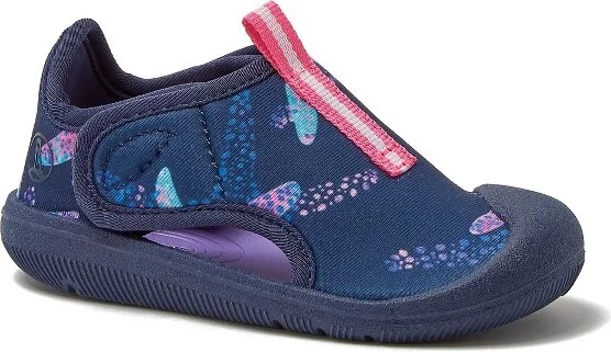 Lands' End Toddlers Adventurer Water Shoes - 8 - Deep Sea Navy/Pink Starfish