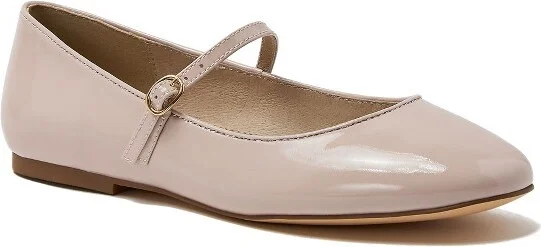 Lands' End Women's Classic Leather Mary Jane Flats - 6 - Faint Blush