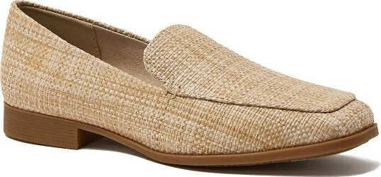 Lands' End Women's Classic Raffia Loafers - 10 - Vintage Straw
