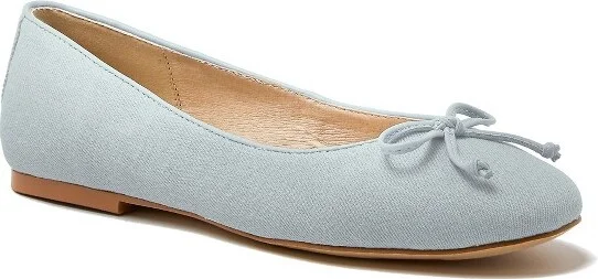 Lands' End Women's Essential Denim Ballet Flats - 9 - Dark Wash