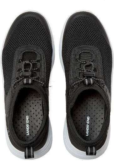 Lands' End Women's Sneaker Water Shoes - 10 - Silver - Image 3