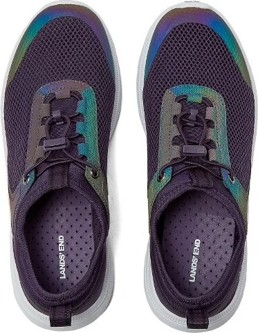 Lands' End Women's Sneaker Water Shoes - 10 - Silver - Image 4