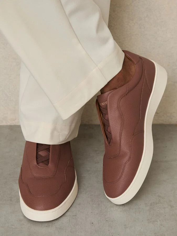 Lane Leather Elasticated-lace Trainers - Image 2