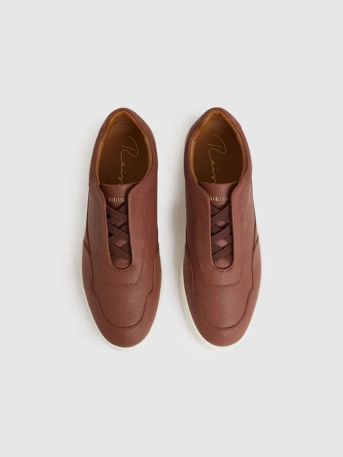 Lane Leather Elasticated-lace Trainers - Image 3