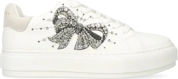 Laney Bow crystal-embellished sneakers