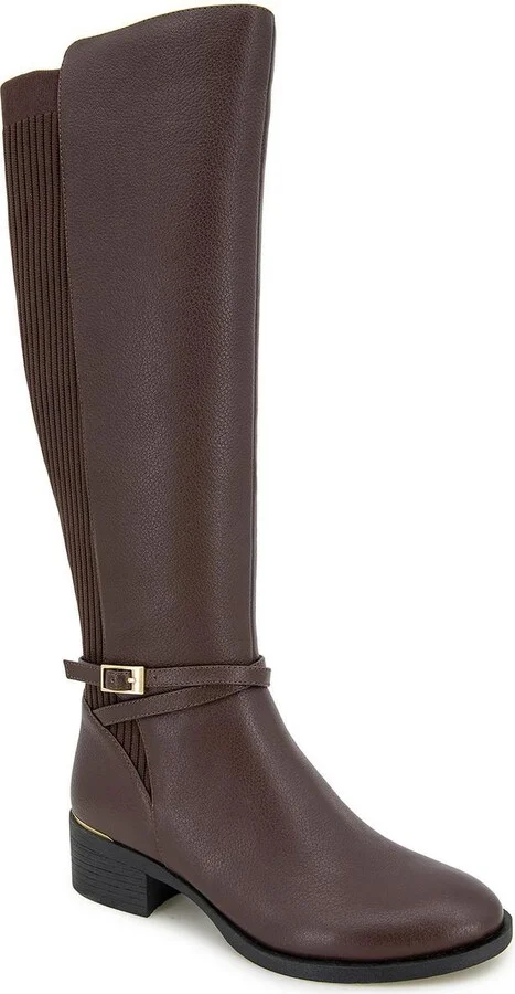 LANICA Womens Zipper Leather Knee-High Boots
