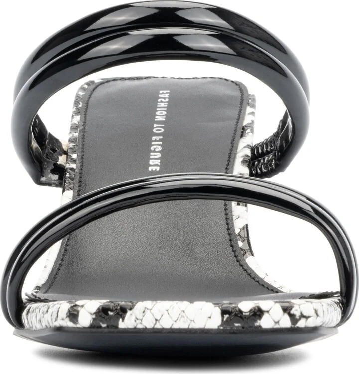 Lanna Snake Embossed Heeled Sandal - Wide Width - Image 2