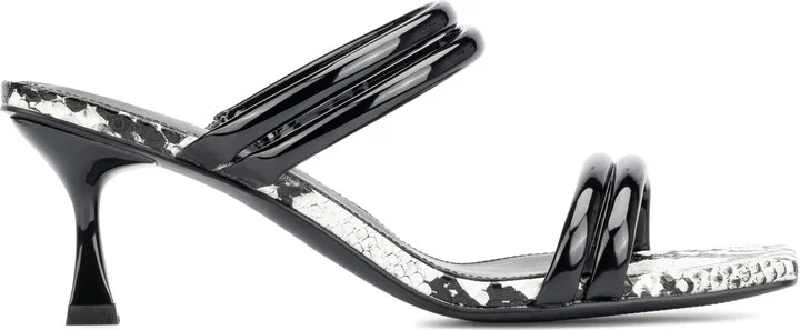 Lanna Snake Embossed Heeled Sandal - Wide Width - Image 4
