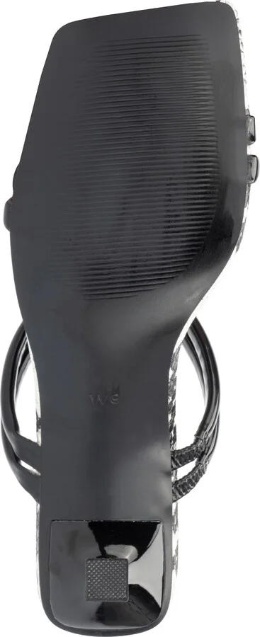 Lanna Snake Embossed Heeled Sandal - Wide Width - Image 6