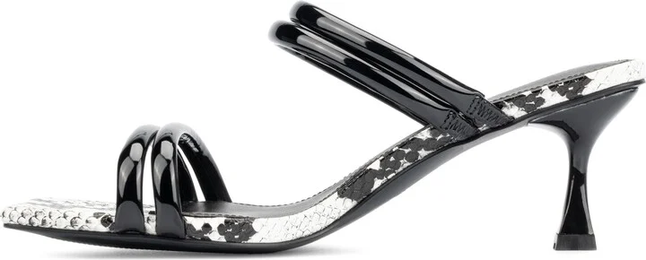 Lanna Snake Embossed Heeled Sandal - Wide Width - Image 8