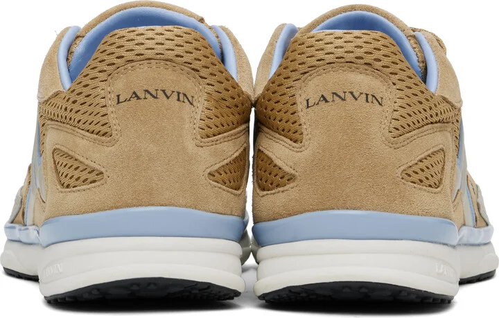 Lanvin Beige & Blue Meteor Runner Sneakers - Image 2