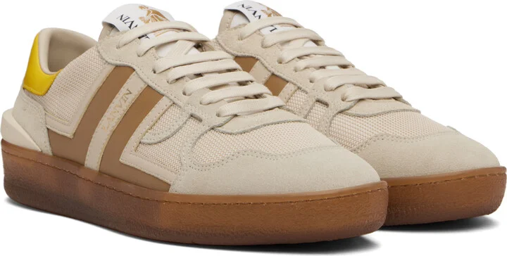 Lanvin Beige Clay Mesh Sneakers - Image 4