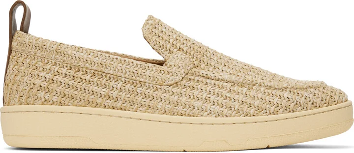 Lanvin Beige Cruiser Raffia Sneakers