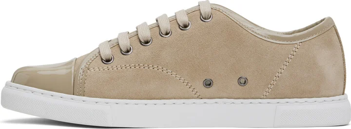 Lanvin Beige DBB1 Suede & Patent Leather Sneakers - Image 3