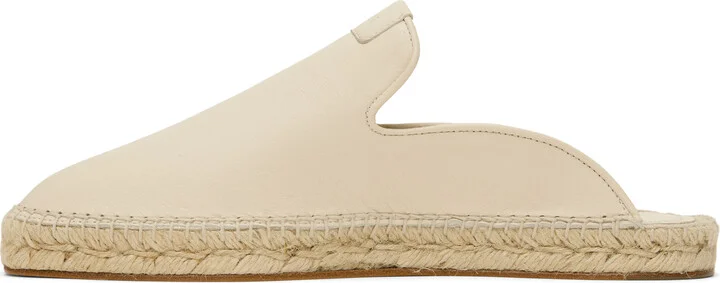 Lanvin Beige Dorma Leather Espadrille Loafers - Image 3