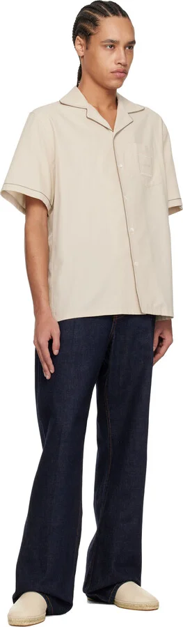 Lanvin Beige Dorma Leather Espadrille Loafers - Image 5