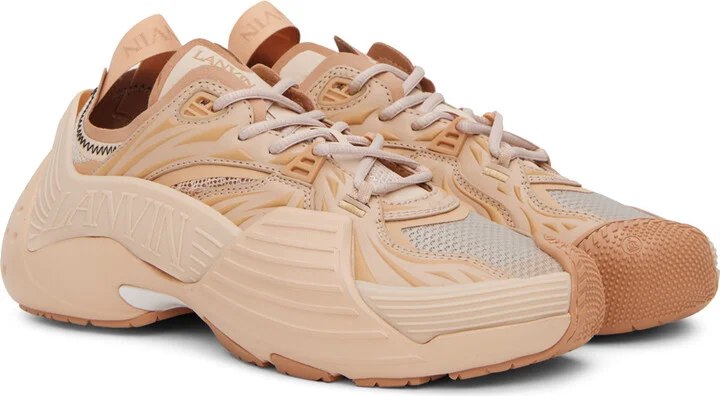 Lanvin Beige Flash-X Sneakers - Image 4