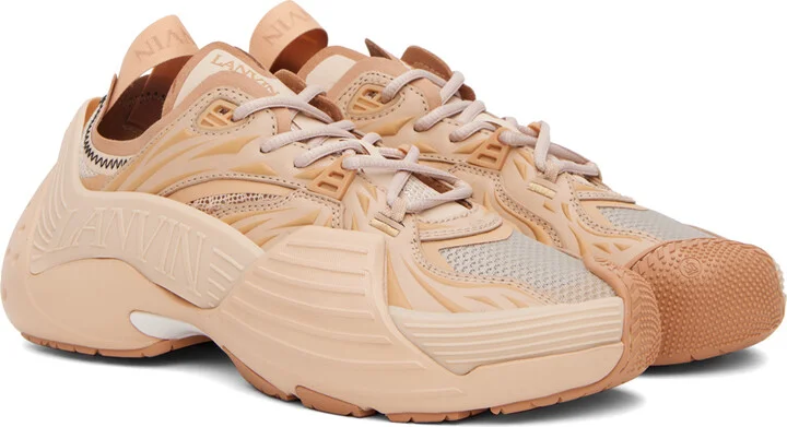 Lanvin Beige Flash-X Sneakers - Image 4