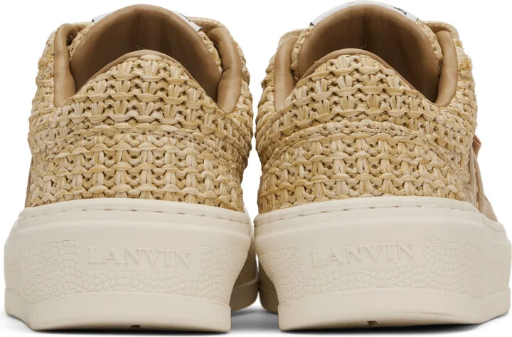Lanvin Beige 'Lanvin' Cash Raffia Sneakers - Image 2