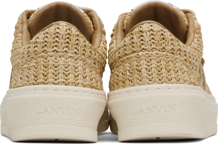 Lanvin Beige 'Lanvin' Cash Raffia Sneakers - Image 2