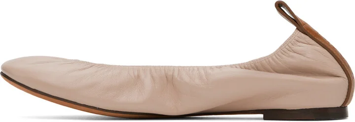 Lanvin Beige Leather Ballerina Flats - Image 3