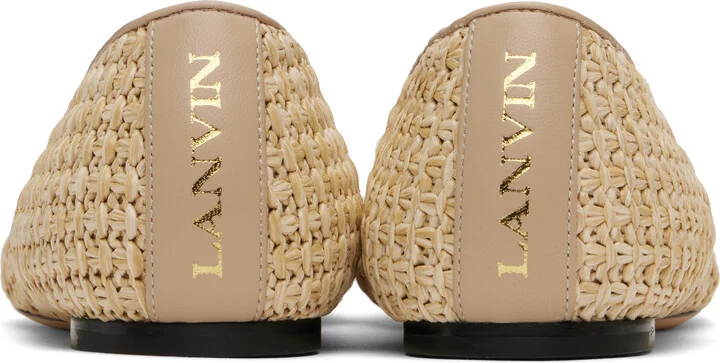 Lanvin Beige Raffia Ballerina Flats - Image 2