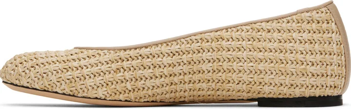 Lanvin Beige Raffia Ballerina Flats - Image 3