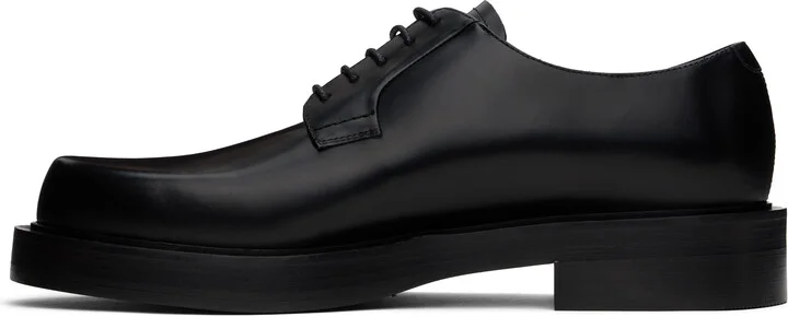 Lanvin Black Banjo Leather Richelieu Oxfords - Image 3