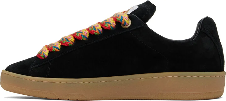 Lanvin Black Curb Lite Suede Sneakers - Image 3