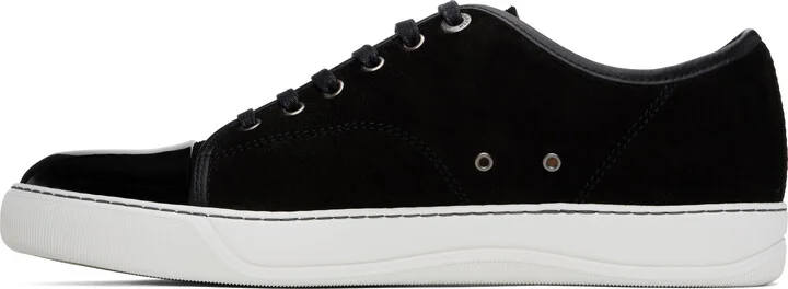 Lanvin Black DBB1 Suede & Patent Leather Sneakers - Image 3