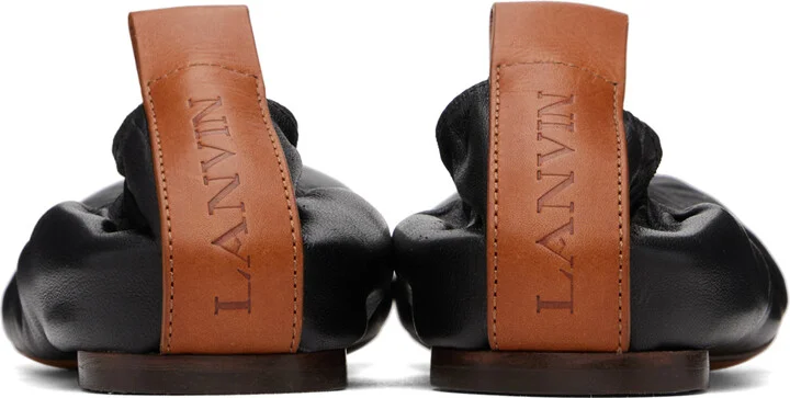 Lanvin Black Leather Ballerina Flats - Image 2