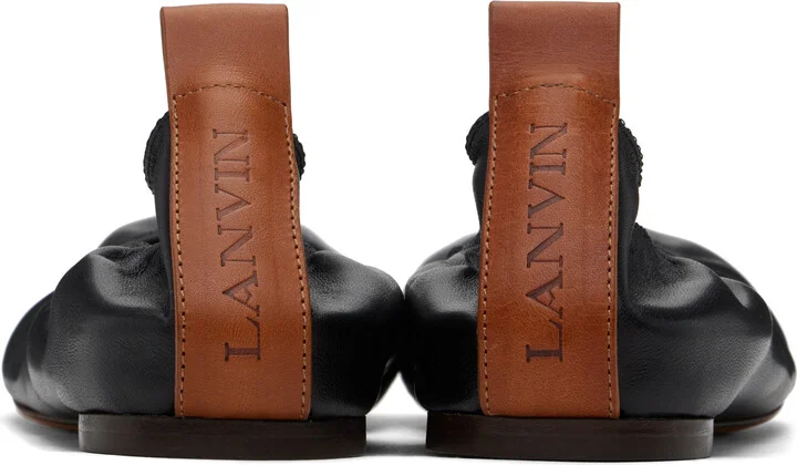 Lanvin Black Leather Ballerina Flats - Image 2