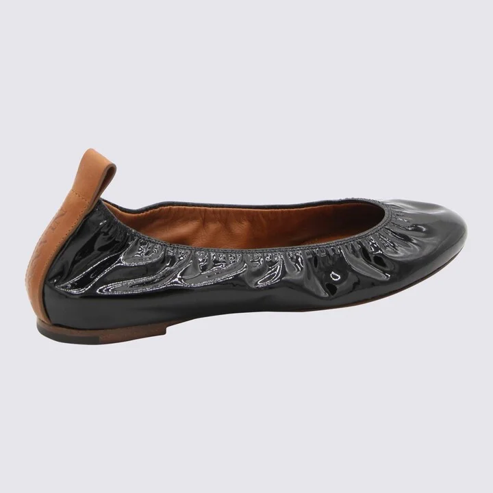 Lanvin Black Leather Ballerina Flats - Image 2