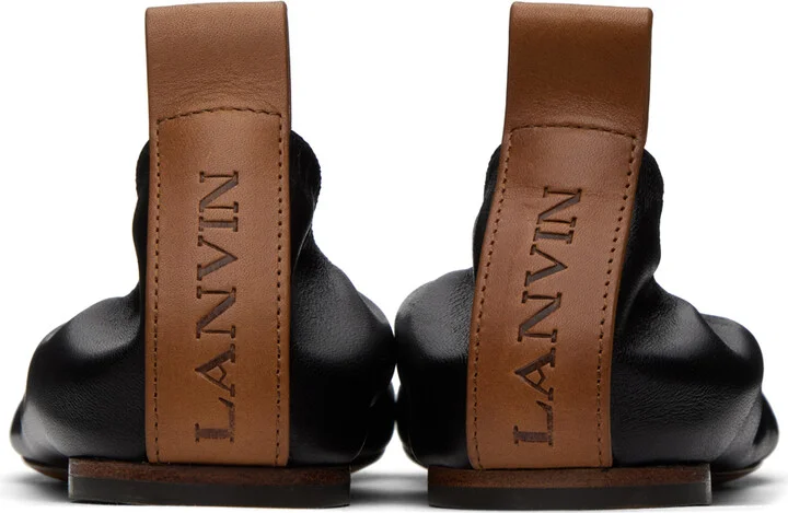 Lanvin Black Leather Ballerina Flats - Image 2