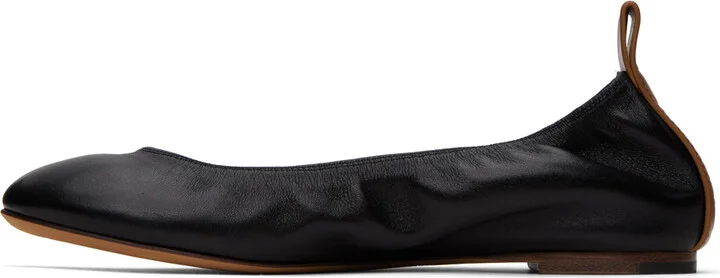 Lanvin Black Leather Ballerina Flats - Image 3