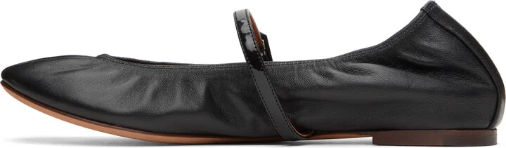 Lanvin Black Mary Jane Ballerina Flats - Image 3