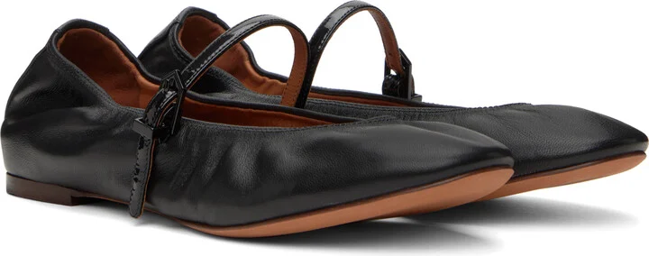 Lanvin Black Mary Jane Ballerina Flats - Image 4