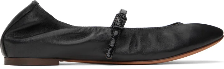 Lanvin Black Mary Jane Ballerina Flats