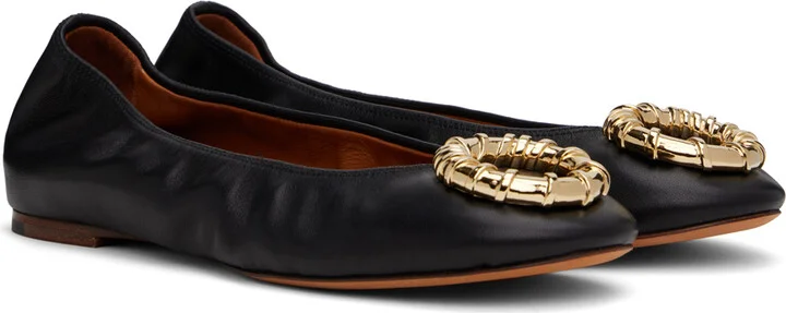Lanvin Black Mélodie Ballerina Flats - Image 4