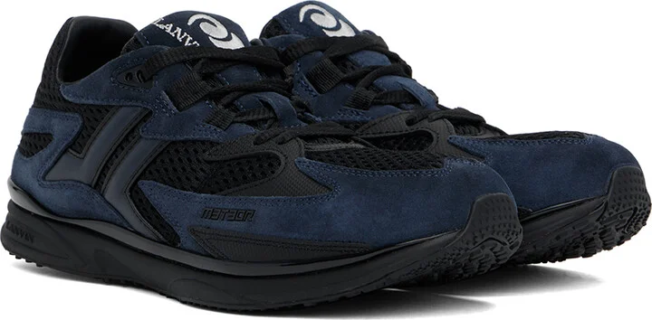 Lanvin Black & Navy Meteor Sneakers - Image 4