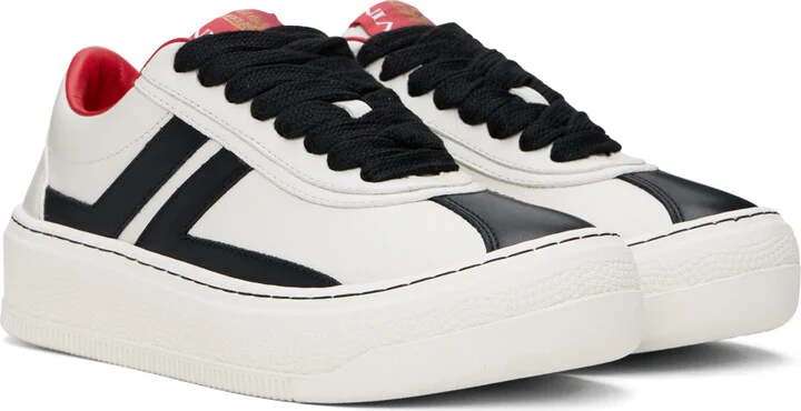 Lanvin Black & Off-White Future Edition Cash Sneakers - Image 4