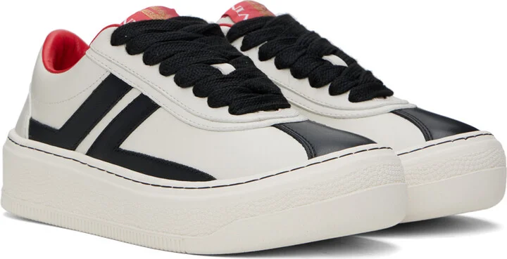 Lanvin Black & Off-White Future Edition Cash Sneakers - Image 4