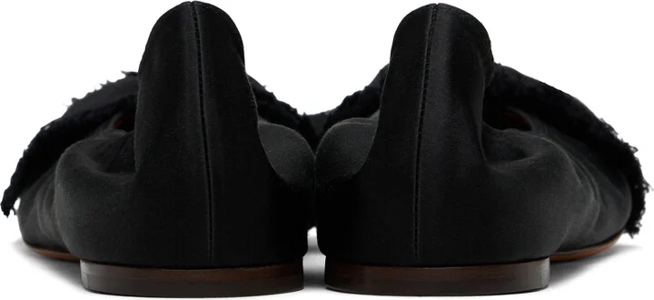 Lanvin Black Satin Bow Ballerina Flats - Image 2