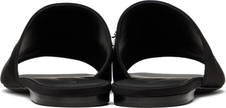 Lanvin Black Satin Sandals - Image 2