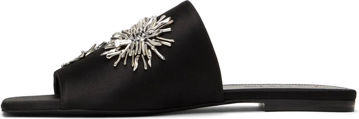 Lanvin Black Satin Sandals - Image 3