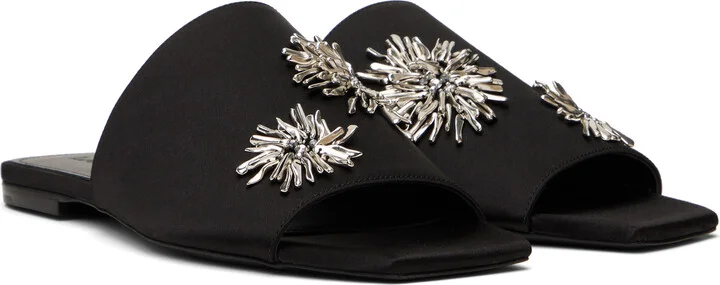 Lanvin Black Satin Sandals - Image 4