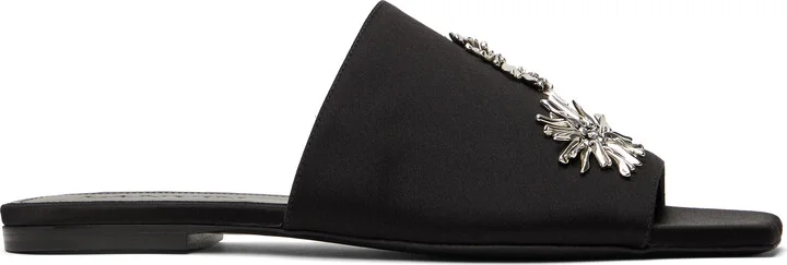 Lanvin Black Satin Sandals